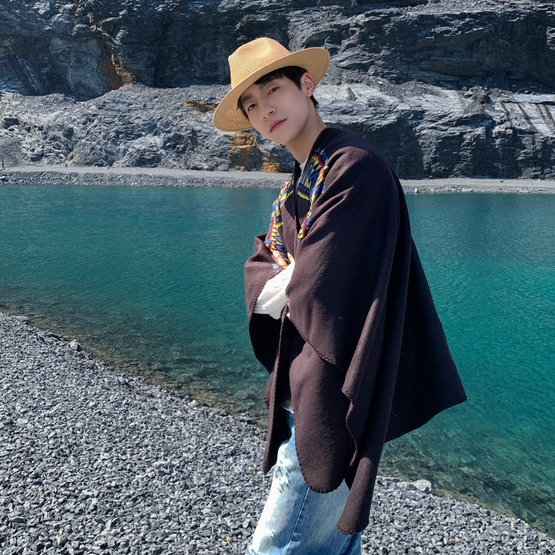 メンズケープ砂漠旅行エスニックスタイルスカーフショール旅行写 - Ethnic Fashion Photography のレビューと価格