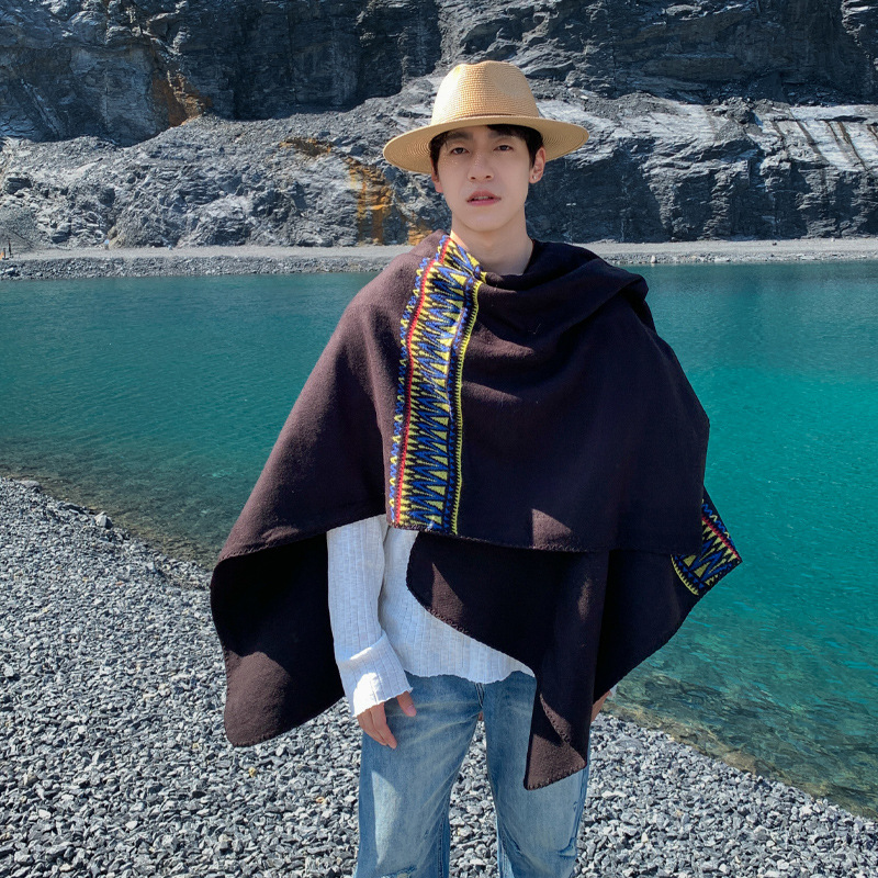 メンズケープ砂漠旅行エスニックスタイルスカーフショール旅行写 - Ethnic Fashion Photography のレビューと価格