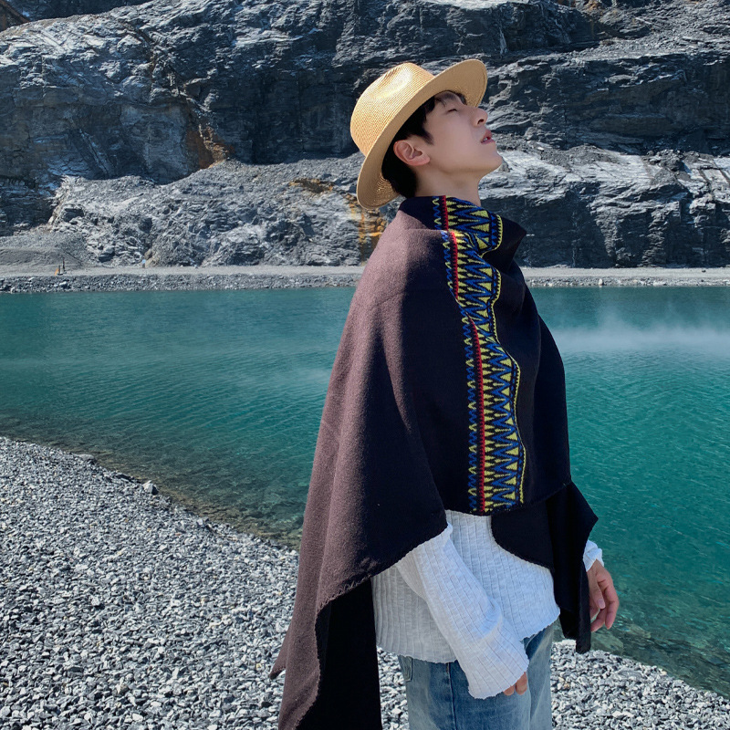 メンズケープ砂漠旅行エスニックスタイルスカーフショール旅行写 - Ethnic Fashion Photography のレビューと価格