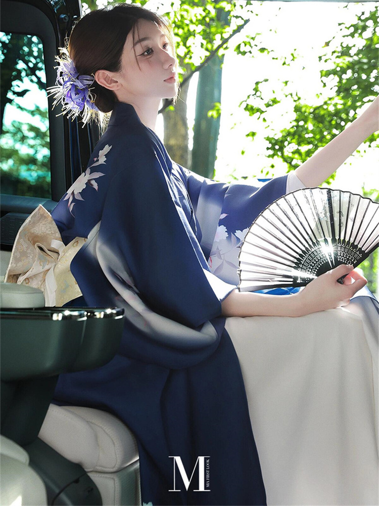 改良版伝統的な日本の着物ドレス写真撮影衣装女性十代のモデル夏 - Ethnic Fashion Photography のレビューと価格