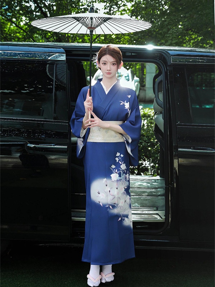 改良版伝統的な日本の着物ドレス写真撮影衣装女性十代のモデル夏 - Ethnic Fashion Photography のレビューと価格