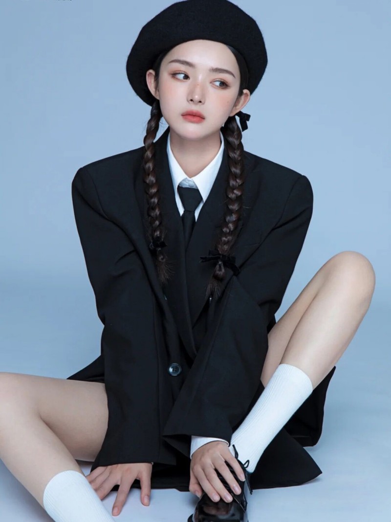 新しいポートレート写真 レディーススーツ カレッジスタイル  - Ethnic Fashion Photography のレビューと価格