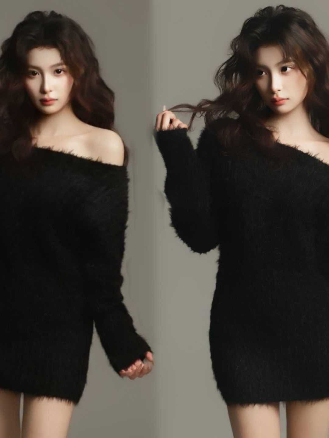 黒のポートレート写真用衣装 ワンショルダー 韓国風 スタジオ - Ethnic Clothing & Online Fashion Store Khaadi Uk のレビューと価格