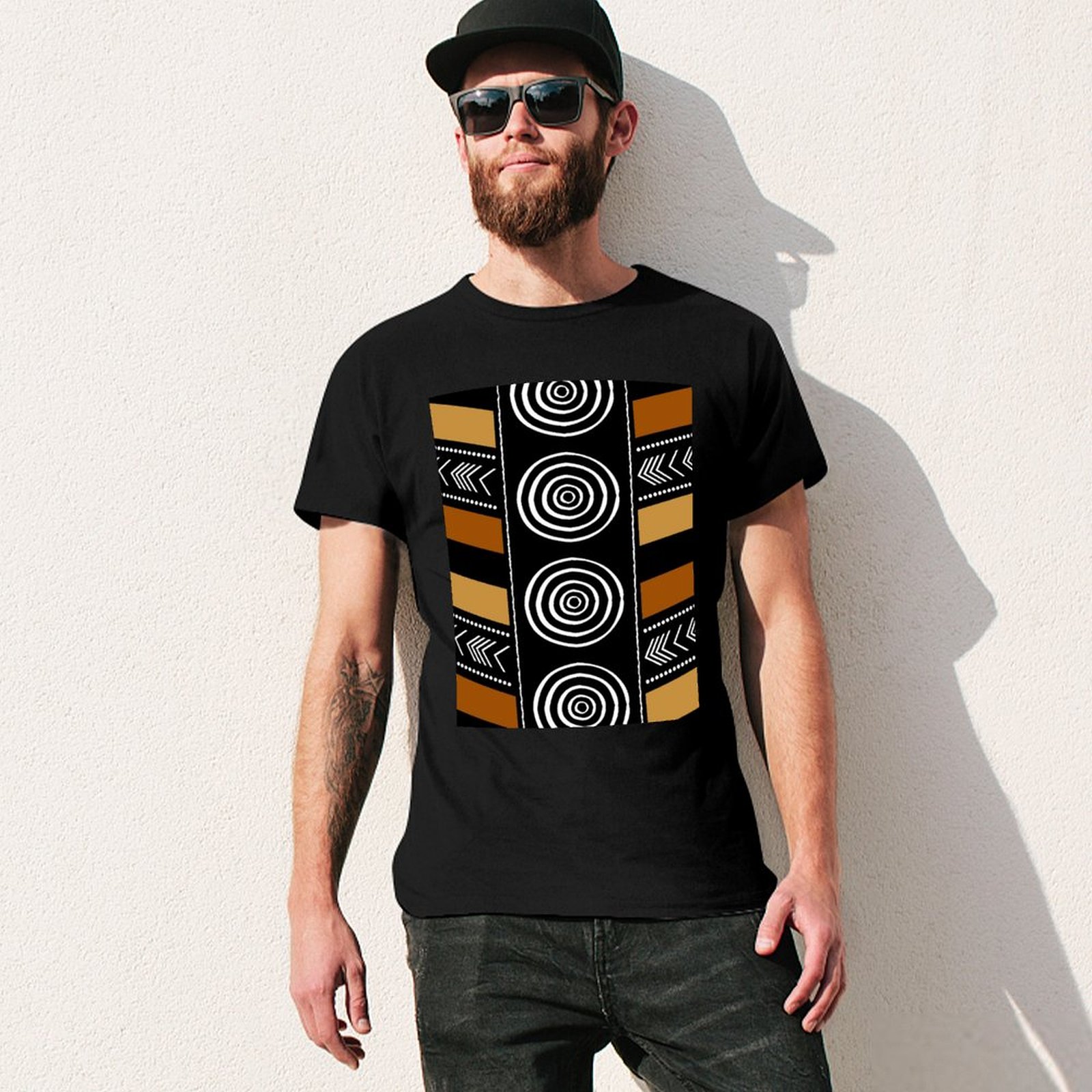 アフリカンマッドクロスアートワークTシャツ シンプルプリント - Mudcloth Print Top のレビューと価格