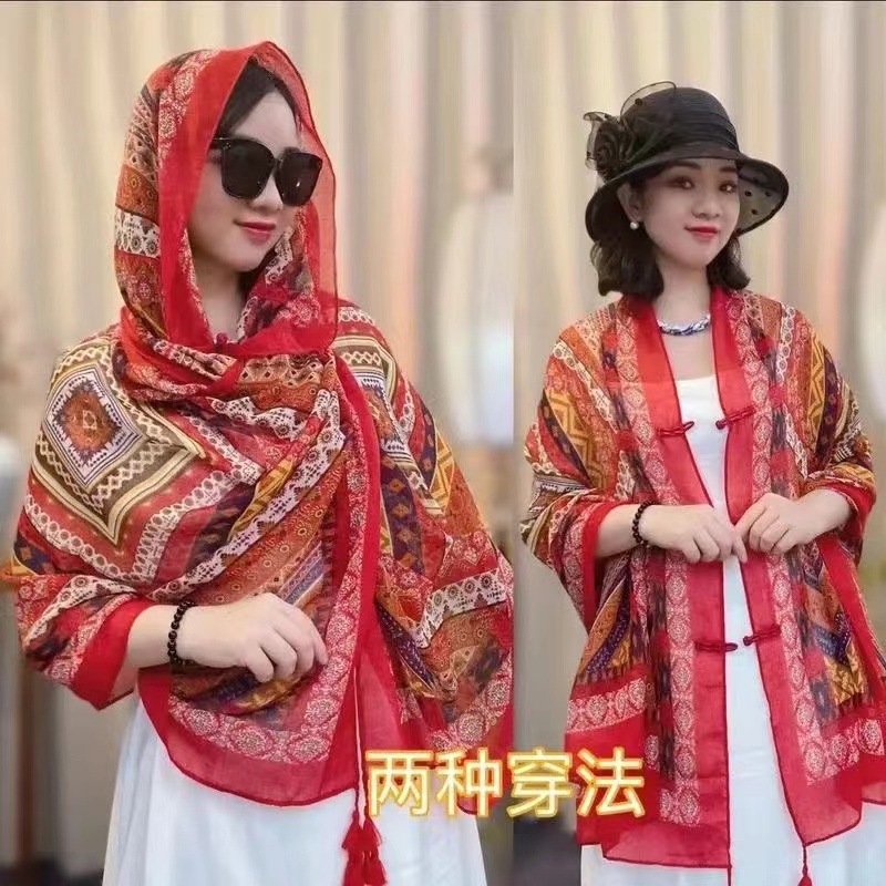 90*180 夏日焼け止めショール女性用、2025 新着、ロ - Ethnic Fashion Photography のレビューと価格
