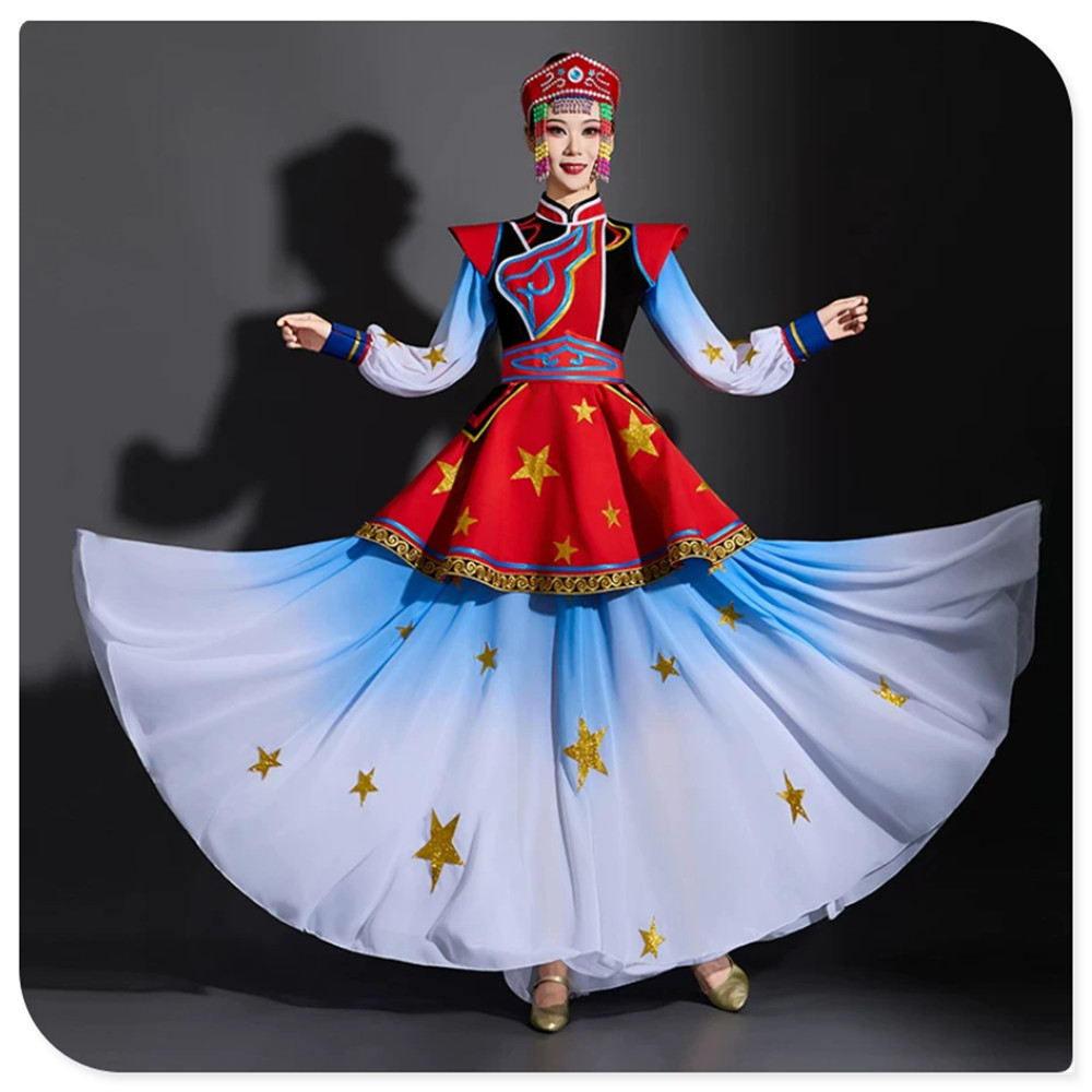 女性用カスタマイズ可能なモンゴル民族舞踊衣装 - 大きなスイ - Ethnic Clothing & Online Fashion Store Khaadi Uk のレビューと価格