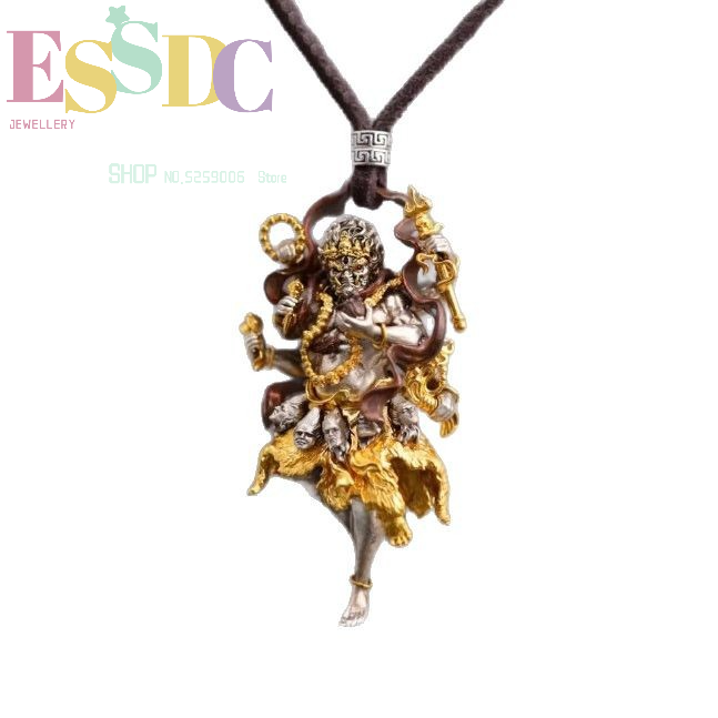 富の神 チベットダカーラペンダントネックレス レトロエスニッ - Aura Ethnic Fashion のレビューと価格