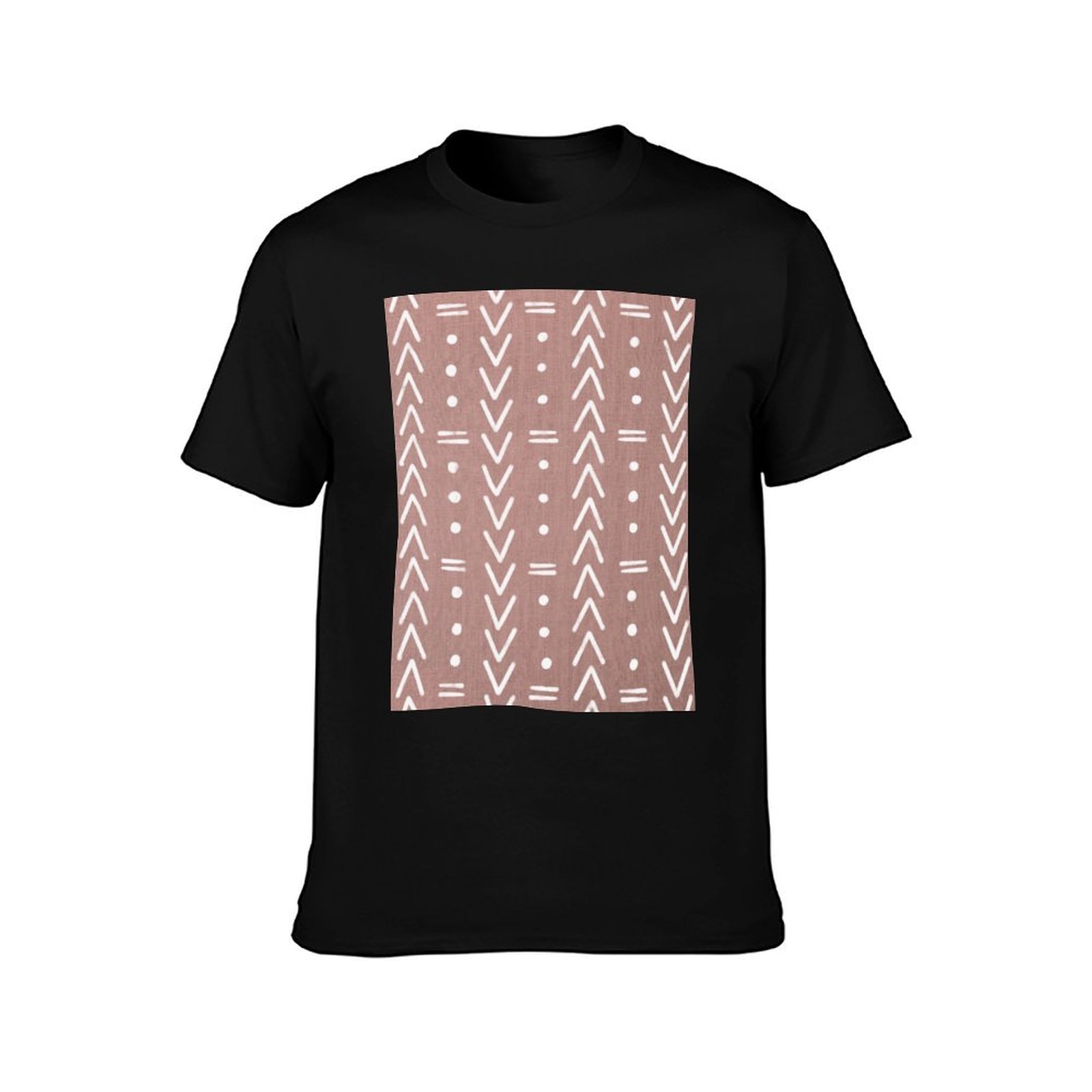 マッドクロス ホワイト 幾何学模様 ブラッシュピンク Tシャ - Mudcloth Print Top のレビューと価格