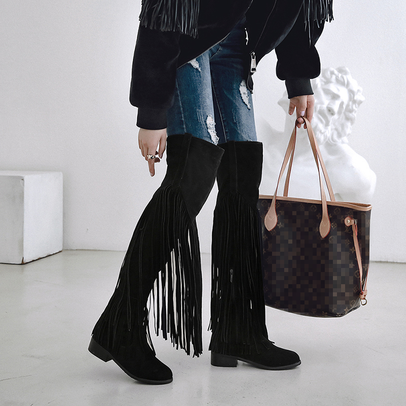 2026年ファッションボヘミアンニーハイブーツエスニック女性 - Ethnic And Fashion のレビューと価格
