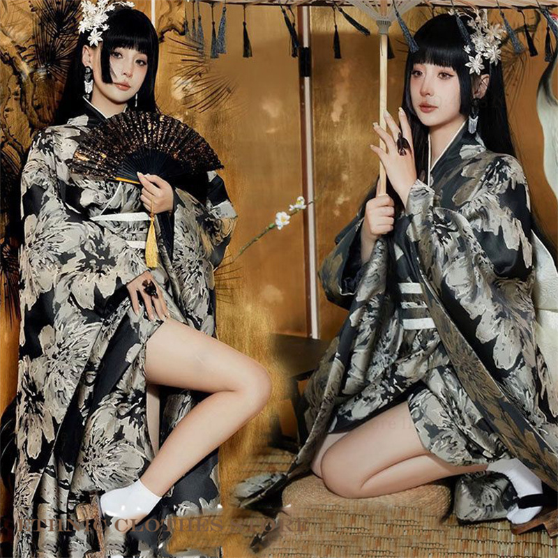 日本の伝統的な着物コスプレ浴衣芸者ガウンフォーマルパーティー - Ethnic Fashion Photography のレビューと価格